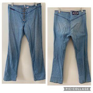 Rag City Blues Vintage Jeans Light Wash Button Fly 90s 2000s Y2K